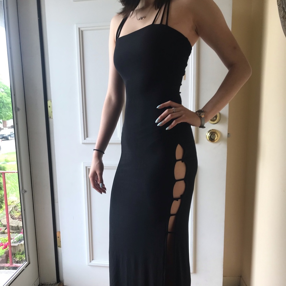 Black tight dress